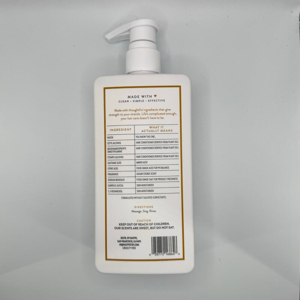 New Holiday NATIVE Hair Care Sugar Cookie Strengthening Conditioner - Picture 2 of 4